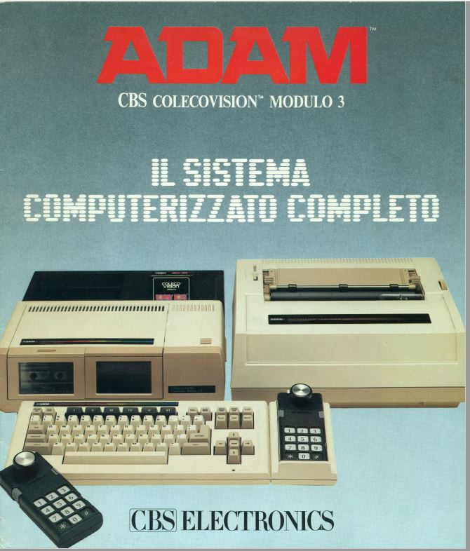 CBS ColecoVision Modulo 3 ADAM 1983 - Spanish/Italian market catalog